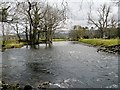 NY2523 : River Derwent from Portinscale Footbridge by David Dixon