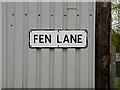 TM4291 : Fen Lane sign by Geographer