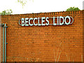 TM4190 : Beccles Lido sign by Geographer