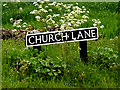 TM4493 : Church Lane sign by Geographer