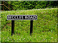 TM4493 : Beccles Road sign by Geographer