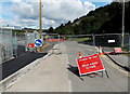 SO1708 : B4486 Steel Works Road closed, Ebbw Vale by Jaggery