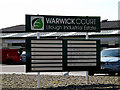 TM4488 : Warwick Court sign by Geographer