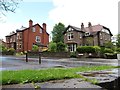 SJ9689 : Houses on Station Road, Marple by Christine Johnstone