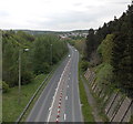 SO1612 : End of a coned-off section of the A465, Garnlydan by Jaggery