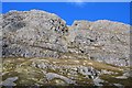 NG9851 : Gully in quartzite crags, Beinn Liath Mhor by Jim Barton