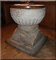 SU9298 : St John the Baptist - Norman "Aylesbury" font by Rob Farrow