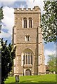 TL2308 : Tower, Church of St Etheldreda, Old Hatfield by Jim Osley