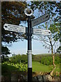 NT6172 : East Lothian County Council Fingerposts : Oak Corner, Yarrow by Richard West