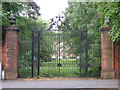 SJ8594 : Gates of Ashburne Hall by Bob Harvey