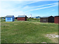 SY6868 : Huts on the Isle of Portland by Oliver Dixon