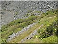 SH7046 : Footpath by the slate quarries by Andrew Hill