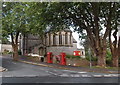 SX9064 : Two phoneboxes at the edge of All Saints Church, Torre, Torquay by Jaggery