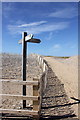 SH9980 : Paths near Rhyl Harbour by Jeff Buck