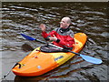 H4572 : Canoeist, River Strule, Omagh by Kenneth  Allen