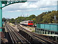 TQ2178 : District Line approaching Turnham Green by Malc McDonald