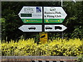 TL8527 : Roadsigns at Earls Colne Business Park by Geographer