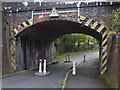 SO8656 : Field Road Railway Bridge by Peter Young