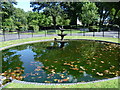 TQ3984 : The ornamental fountain in Stratford Park by Marathon