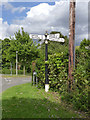 SK7775 : Fingerpost at East Drayton, The Green by Alan Murray-Rust