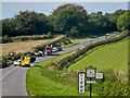 SS5943 : Emergency services attend a road traffic accident on the A3123 near Coil Cross by Roger A Smith