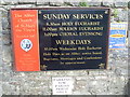 SS8086 : Noticeboard at Margam Abbey by David Hillas