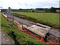 SX9785 : Gas pipeline sign and construction of NCN2 by David Smith