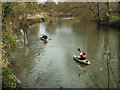 SP2965 : Family afloat, River Avon by Emscote Gardens, Warwick 2014, March 30, 12:09 by Robin Stott