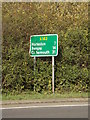 TM1478 : Roadsign on the A143 Scole Stutson Bypass by Geographer