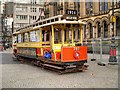 SJ8398 : Vintage Tram Outside Manchester Town Hall by David Dixon