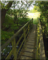 SP2080 : Footbridge over a brook south of Hampton in Arden by Robin Stott