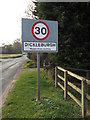 TM1782 : Dickleburgh Village name sign on Harleston Road by Geographer