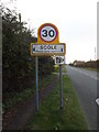 TM1579 : Scole Village Name sign by Geographer