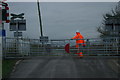 SP5415 : Oddington Crossing during redevelopment of the line by Christopher Hilton