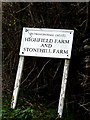 TL2055 : Highfield Farm sign by Geographer