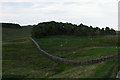 NY7968 : Hadrian's Wall dropping to the Knag Burn, east of Housesteads by Christopher Hilton