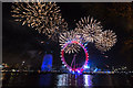 TQ3079 : 2015 New Year Fireworks, London SE1 by Christine Matthews