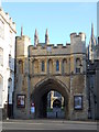 TL1998 : Entrance to St. Peter's Cathedral, Peterborough by Paul Bryan