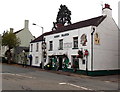 SO5012 : Green dragons on the Green Dragon pub, Monmouth by Jaggery