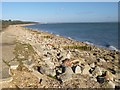 SZ4699 : Lepe, rubble by Mike Faherty