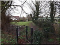 TM2866 : Footpath to the A1120 The Street by Geographer