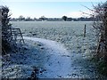 SJ4362 : Entrance to an unmapped footpath off Sandy Lane by Christine Johnstone