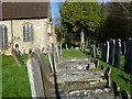 TQ5558 : Lozenge graves in St Mary's Churchyard, Kemsing by Marathon