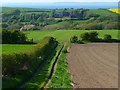 NY0536 : Bridleway and farmland, Dearham by Andrew Smith