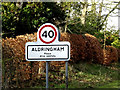 TM4459 : Aldringham Village Name sign by Geographer