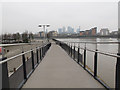 TQ3777 : Deptford Creek Swing Bridge: west ramp by Stephen Craven