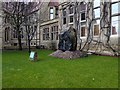 SJ8496 : Andesite Boulder outside Manchester Museum by David Dixon