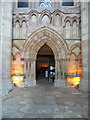 SE0754 : Doorway into the nave of Bolton Abbey church by Humphrey Bolton