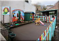 SO6713 : Colourful outdoor play area, Little Acorns Nursery, Littledean by Jaggery