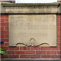 SJ9295 : Denton Town Hall Foundation Stone by Gerald England